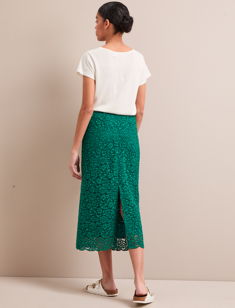 Jacquie Lace Maxi Skirt - Emerald Green