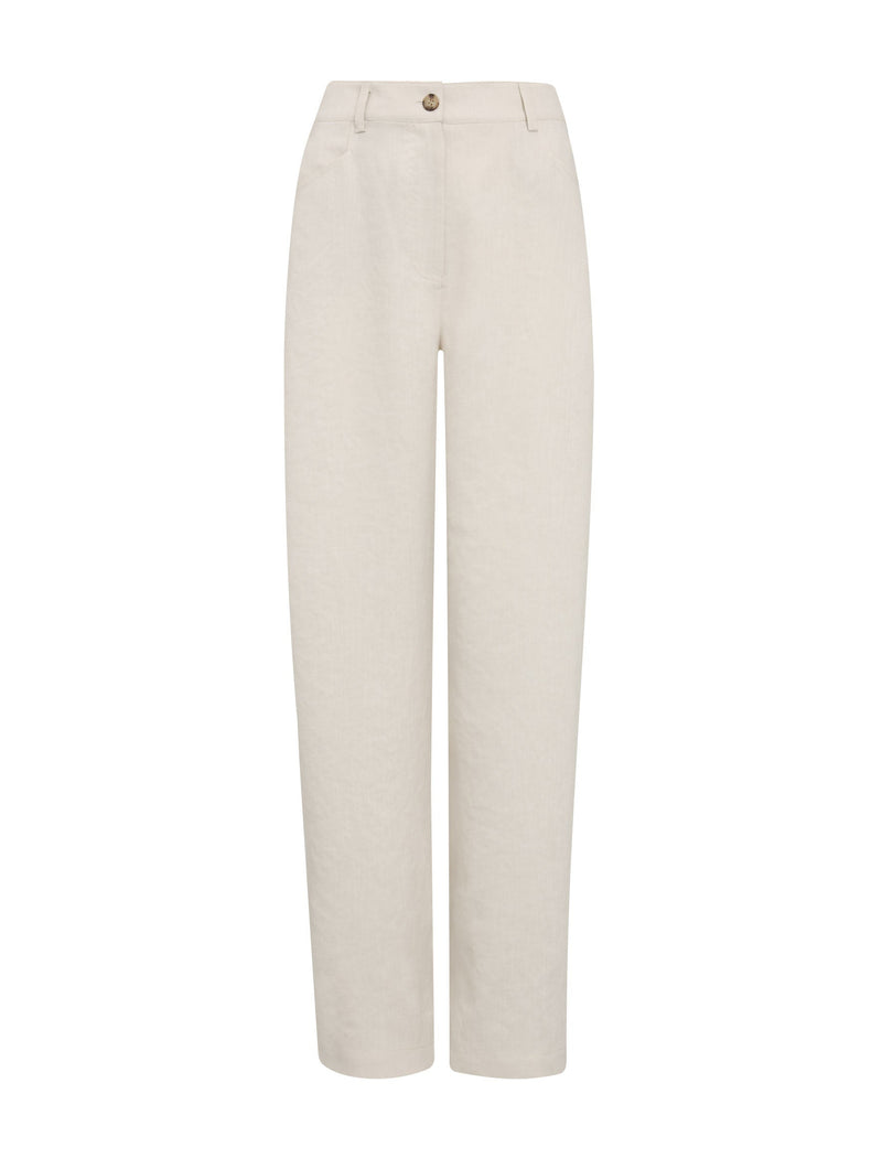 Hudson Techni Linen Trouser - Cream