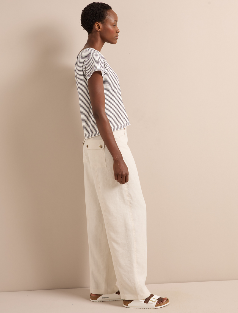 Hudson Techni Linen Trouser - Cream