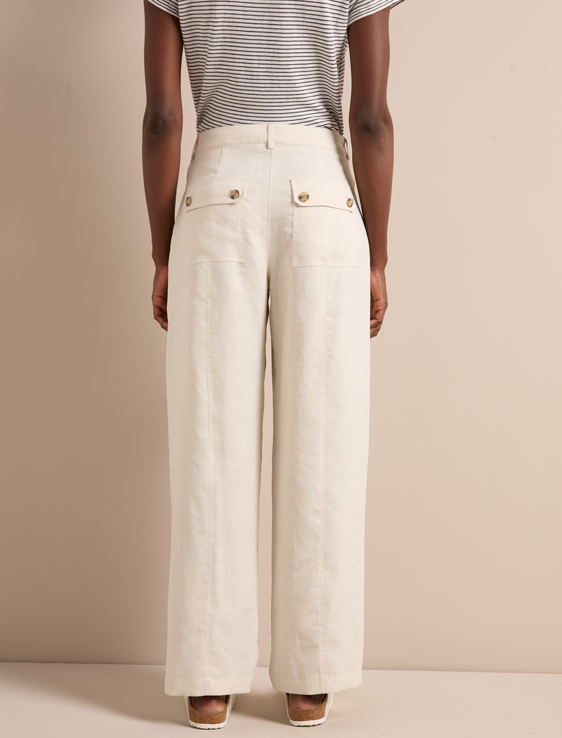 Hudson Techni Linen Trouser - Cream