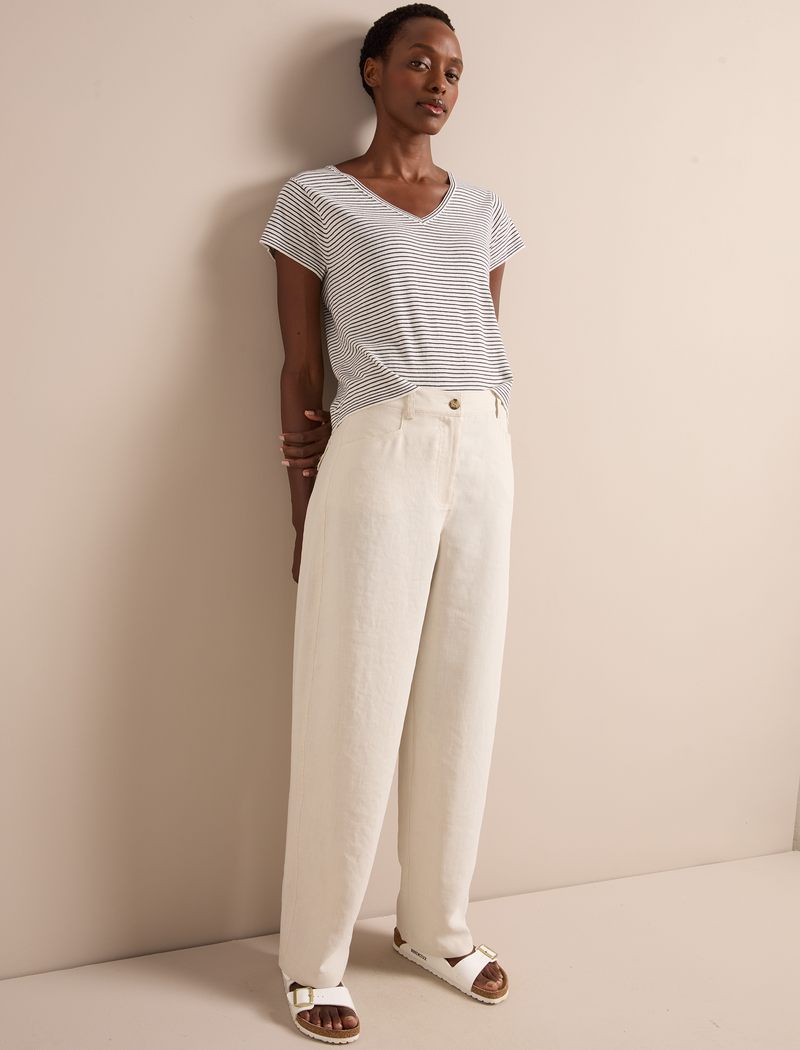 Hudson Techni Linen Trouser - Cream