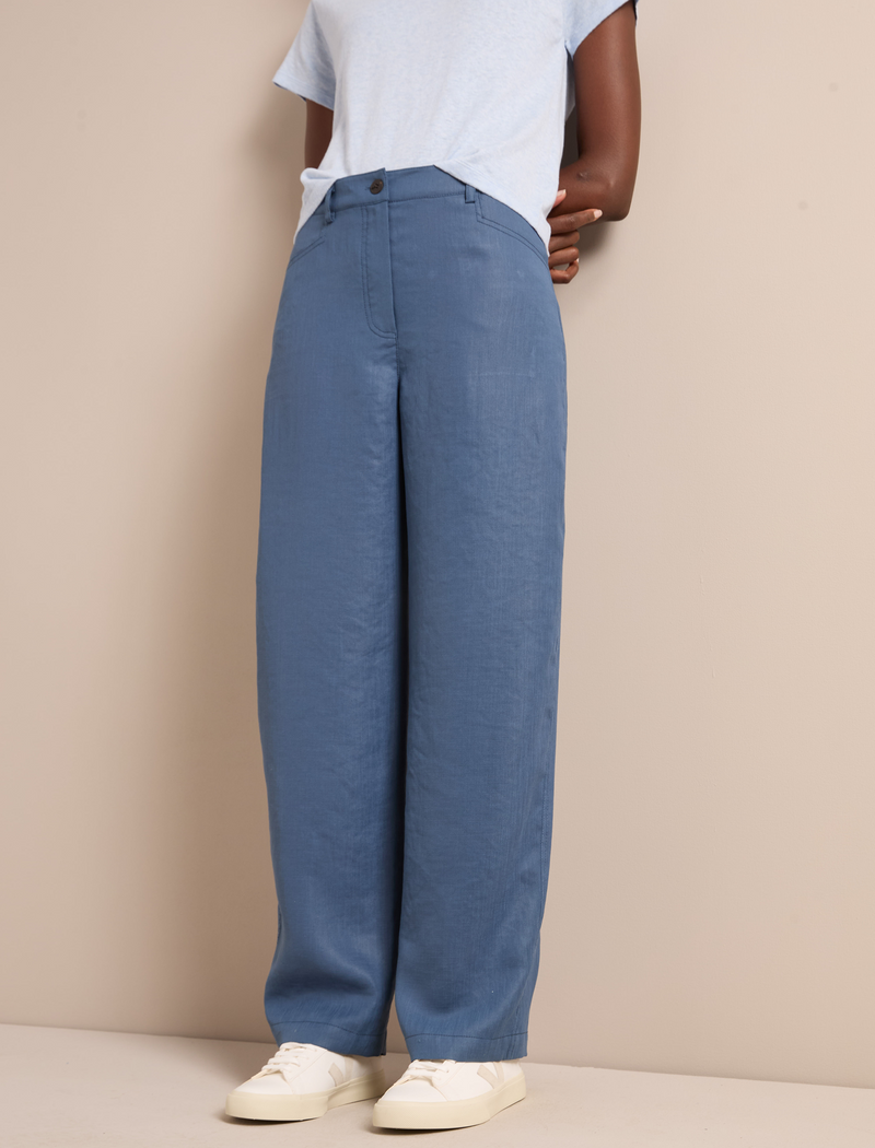 Hudson Techni Linen Trouser - Dark Blue