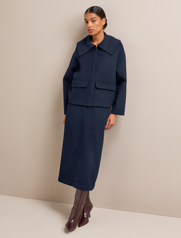 Rory Wool Jacket - Navy