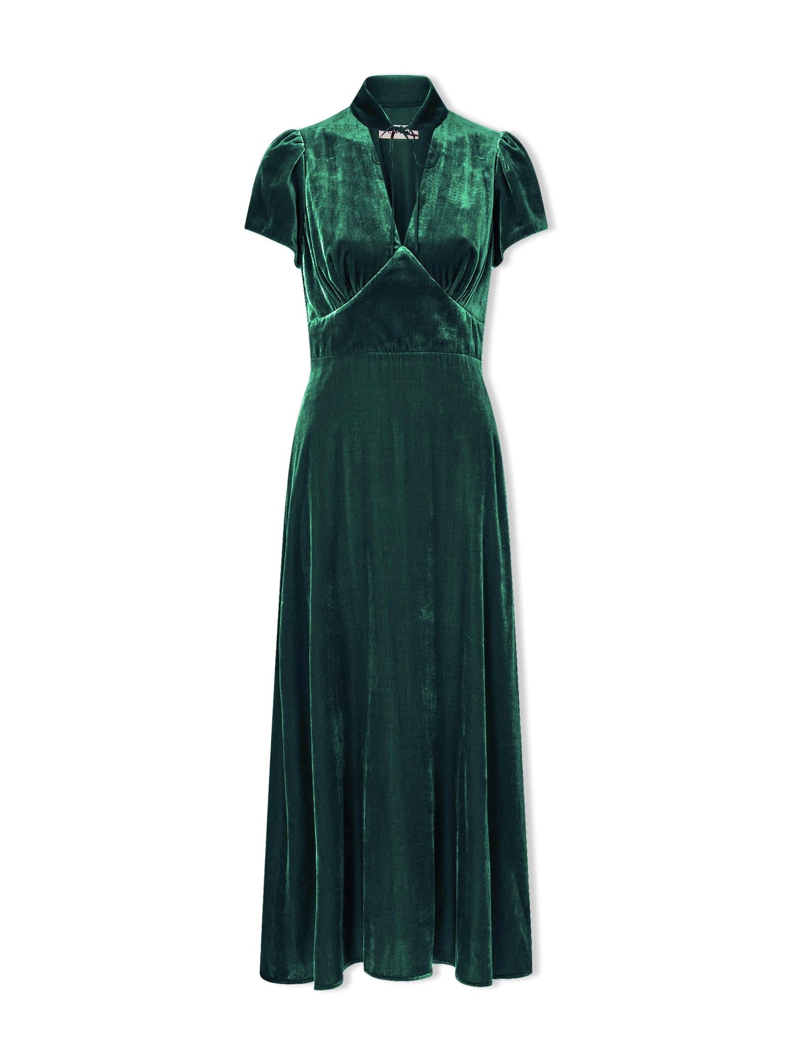 Jacquetta Velvet Maxi Dress Green