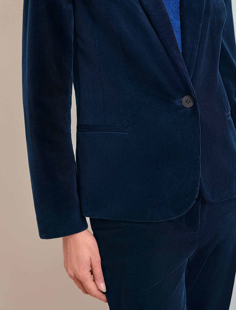 Leo Corduroy Blazer - Navy