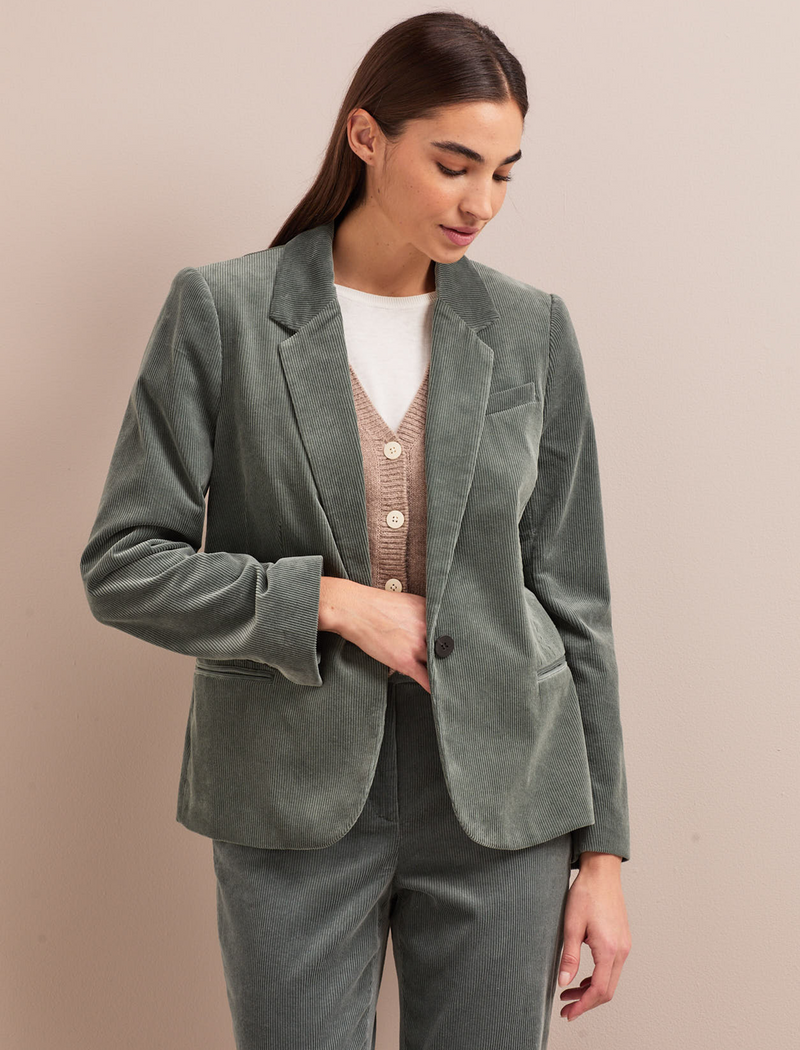 Leo Corduroy Blazer - Sage Green