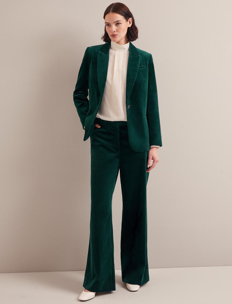 Jamie Velvet Blazer - Green