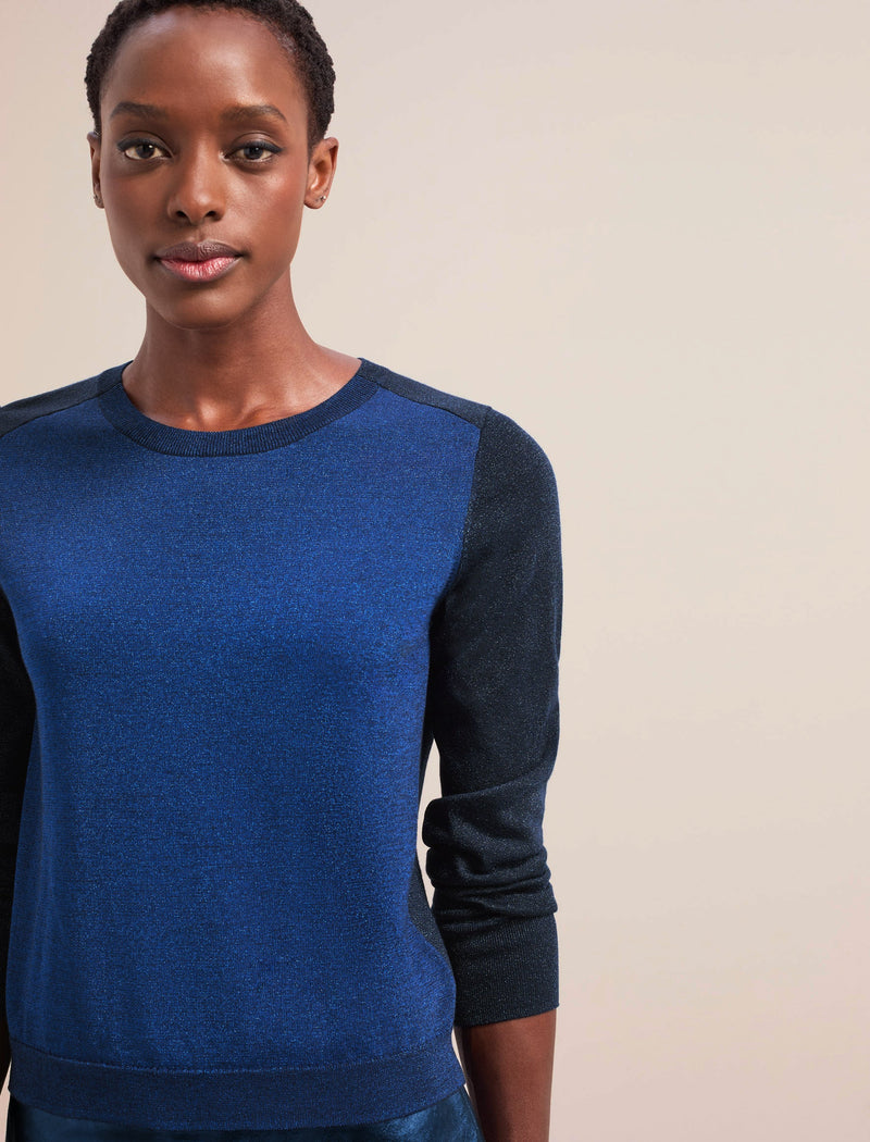 Remi Lurex Jumper - Blue