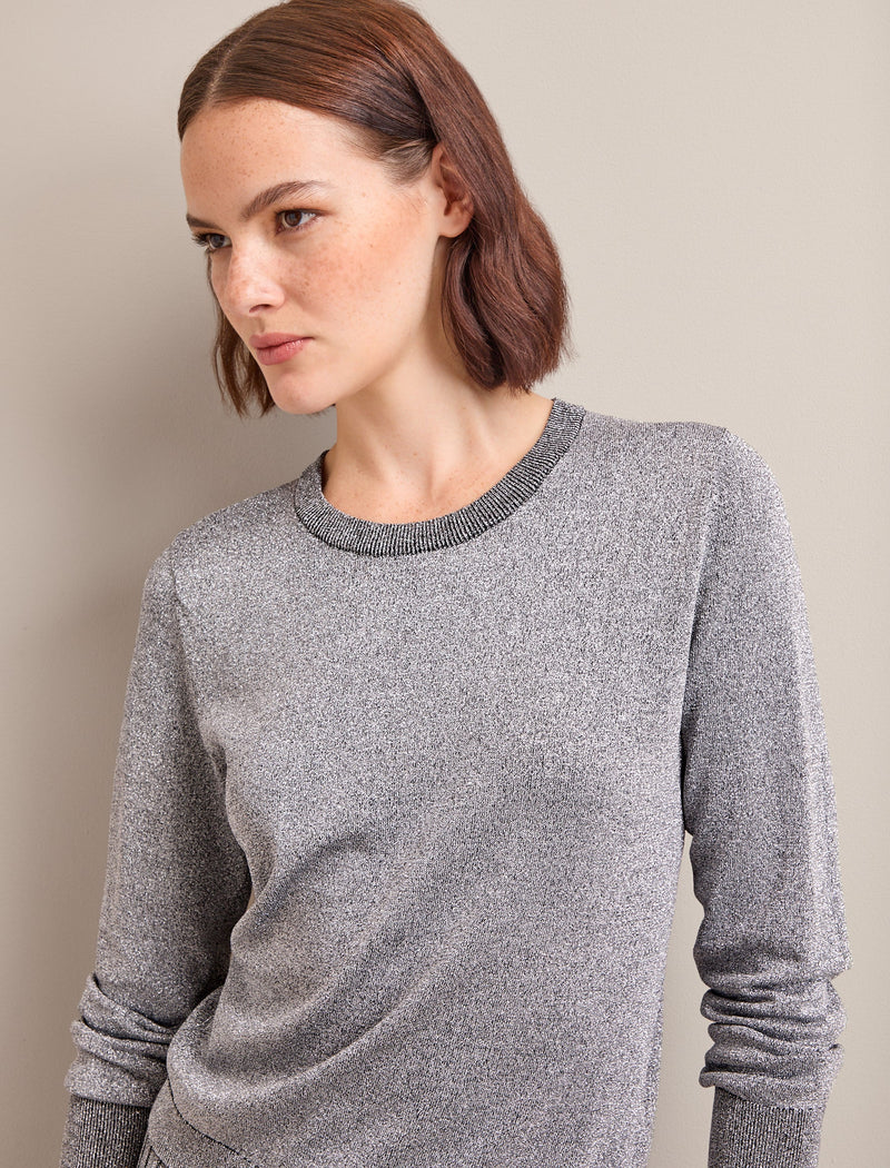 Colette Lurex Jumper - Silver