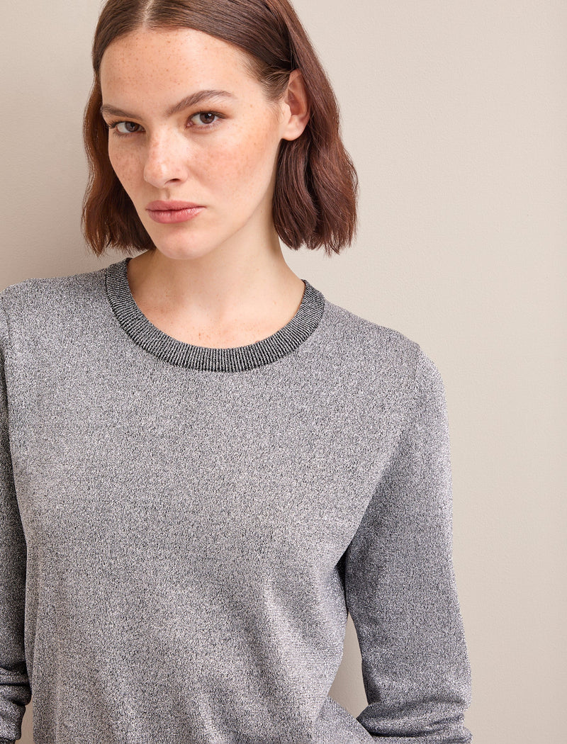 Colette Lurex Jumper - Silver