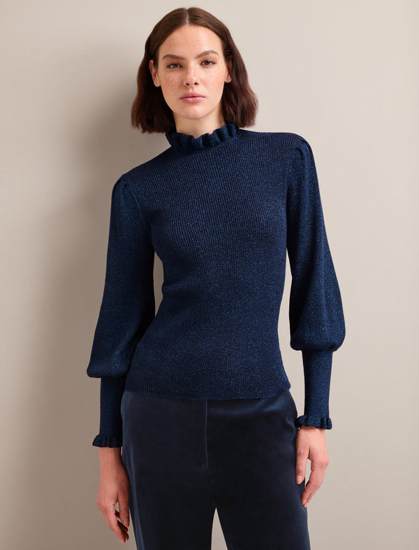 Judy Lurex Jumper - Blue