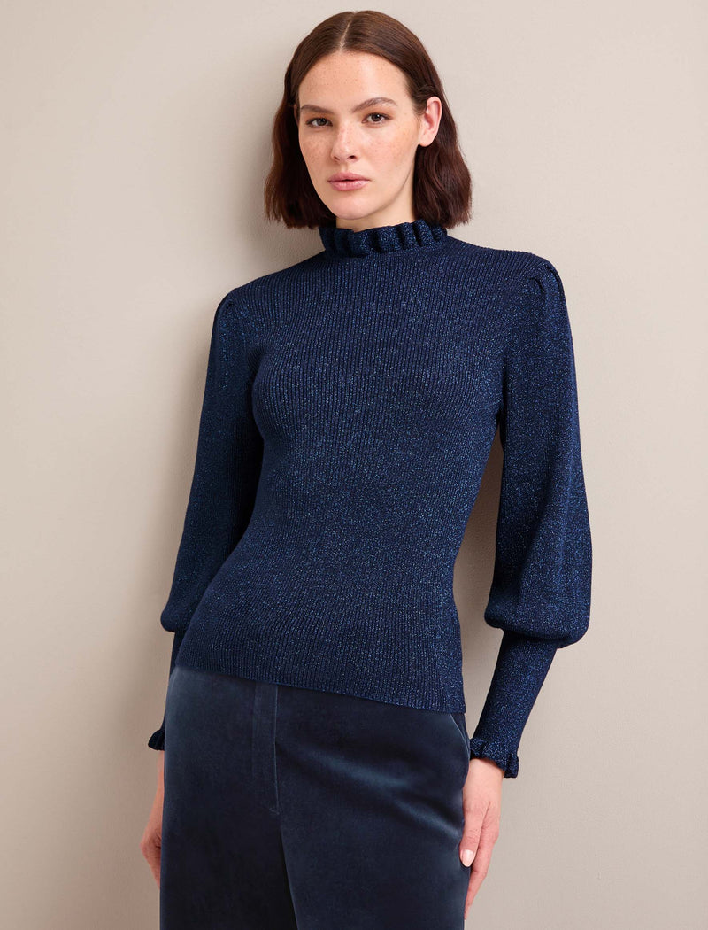 Judy Lurex Jumper - Blue