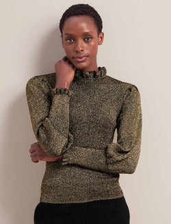 Judy Lurex Jumper - Dark Gold