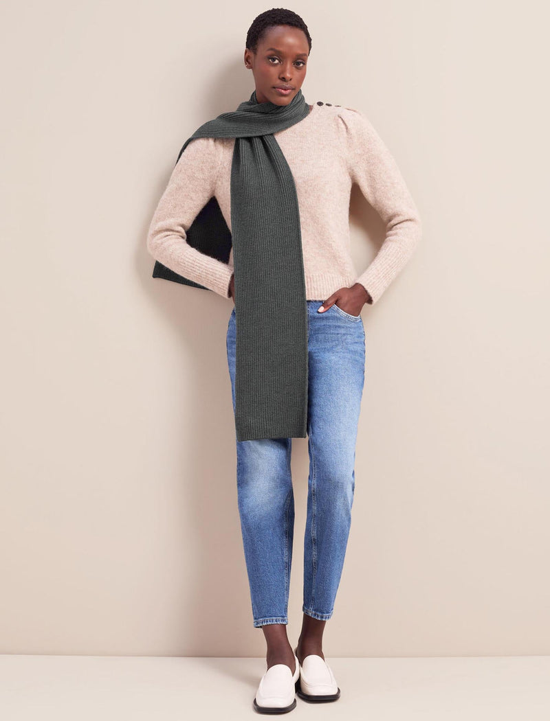 Sylvie Wool Scarf - Khaki