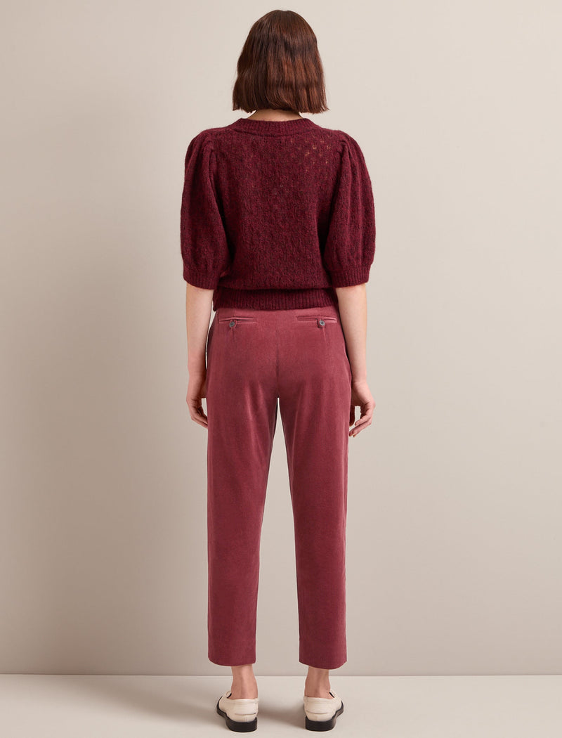 Tatum Corduroy Tapered Trouser - Blush