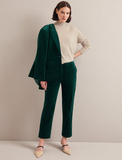 Tatum Velvet Tapered Trouser - Green