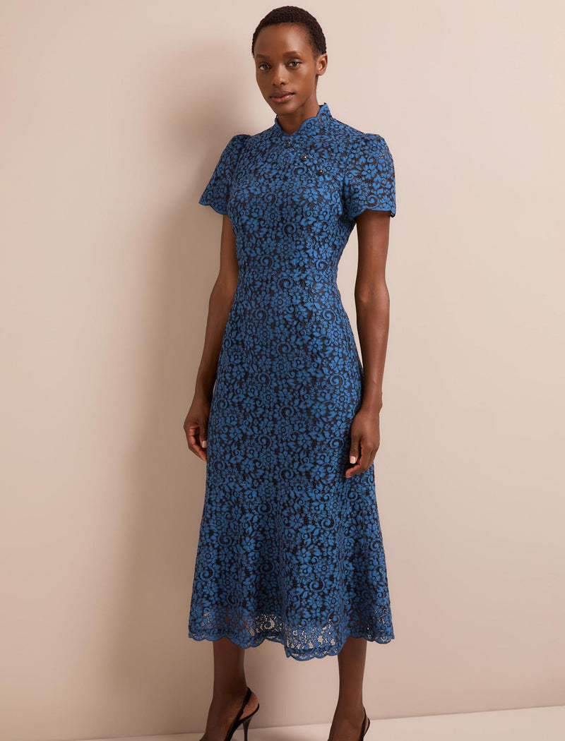 Layla Lace Maxi Dress - Navy