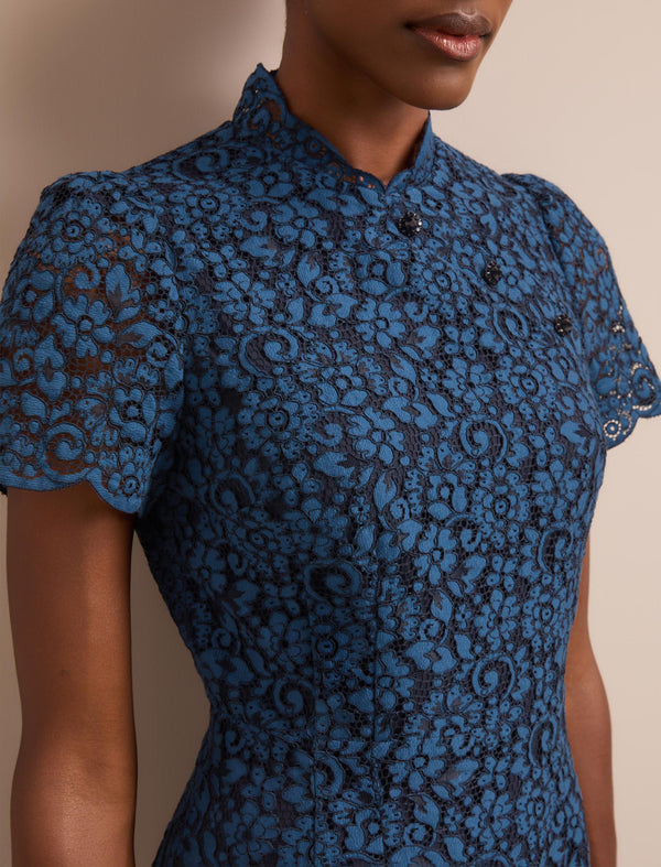 Layla Lace Maxi Dress - Navy