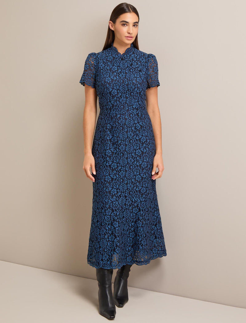 Layla Lace Maxi Dress - Navy