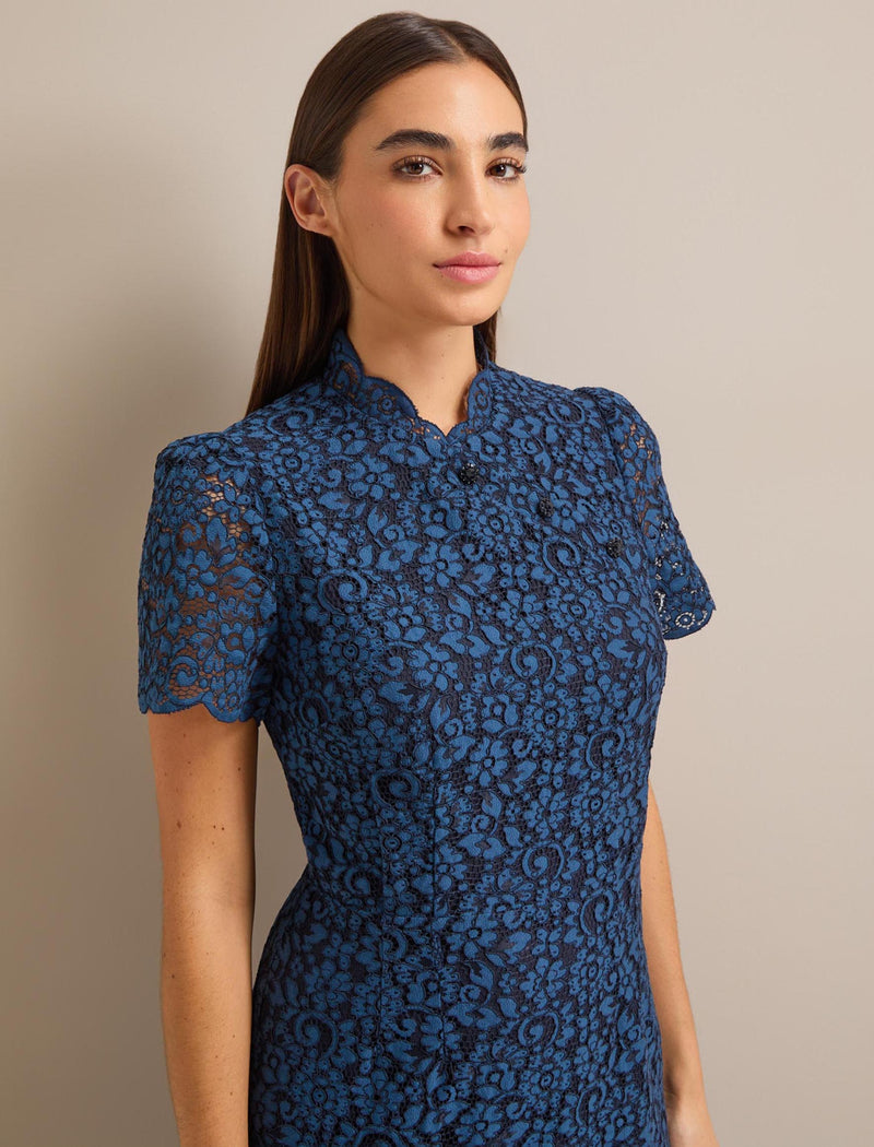 Layla Lace Maxi Dress - Navy