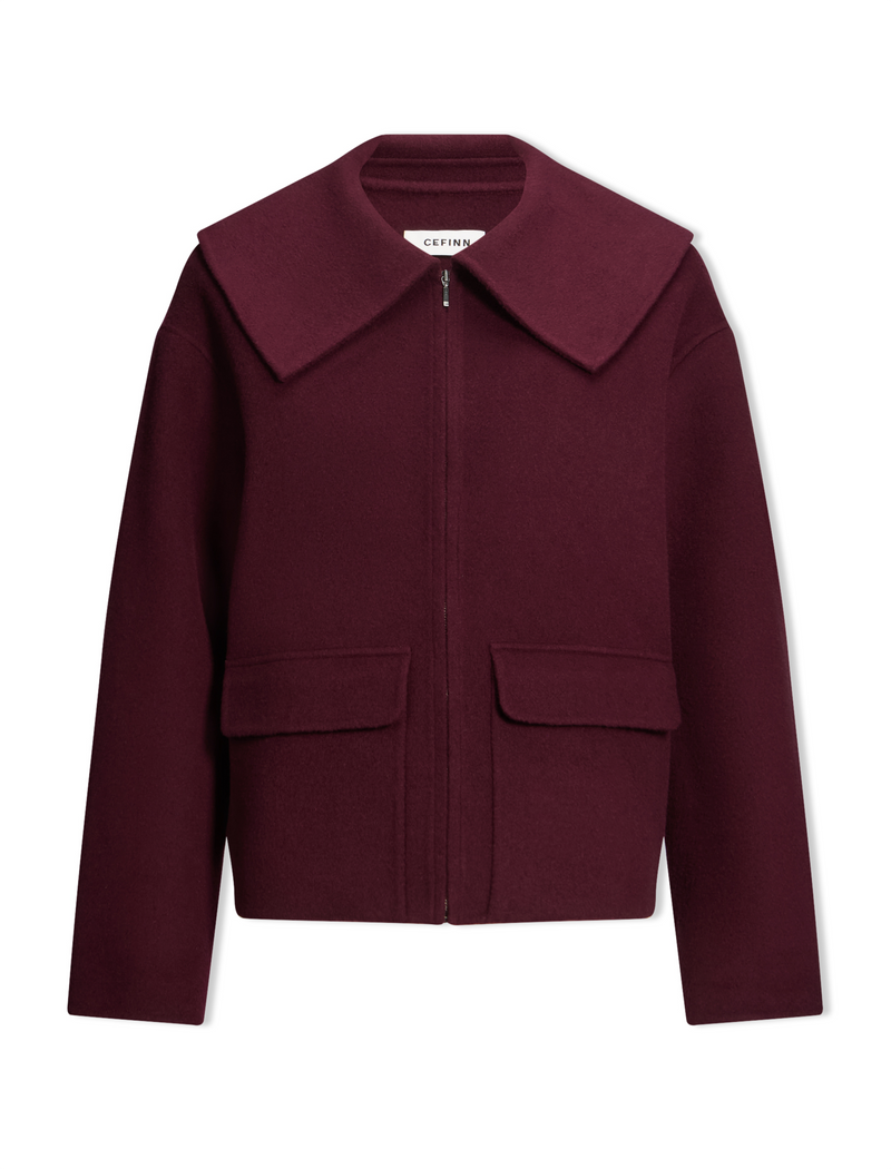 Rory Wool Jacket - Burgundy