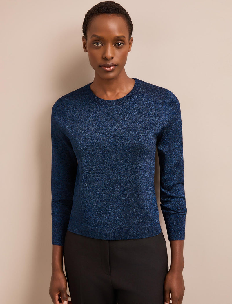 Colette Lurex Jumper - Blue