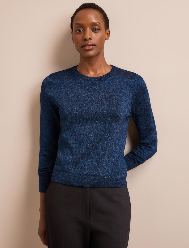 Colette Lurex Jumper - Blue