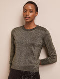 Colette Lurex Jumper - Dark Gold