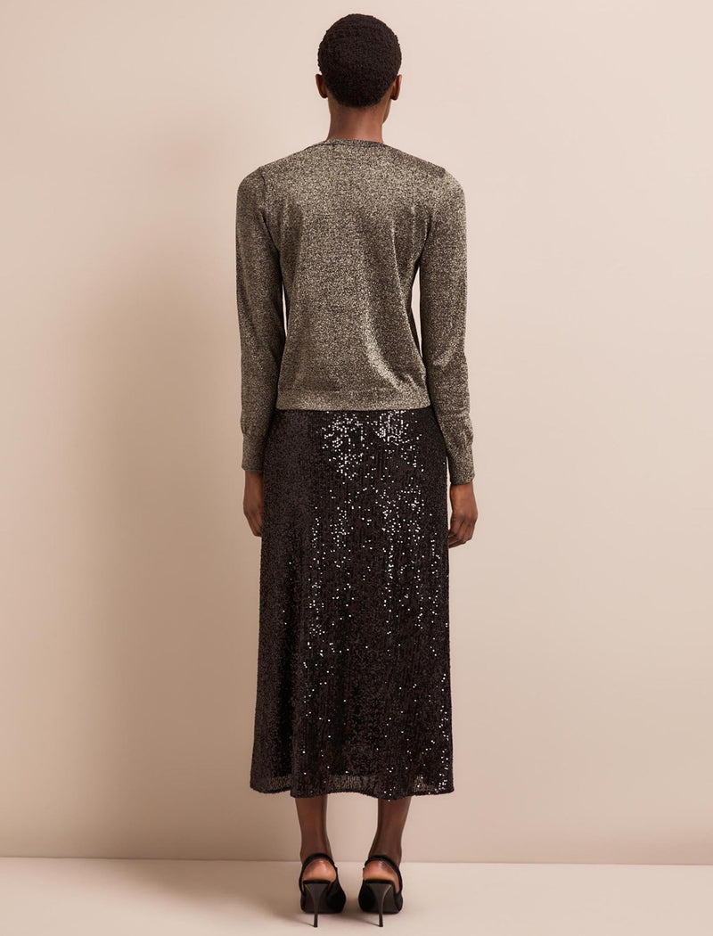 Colette Lurex Jumper - Dark Gold