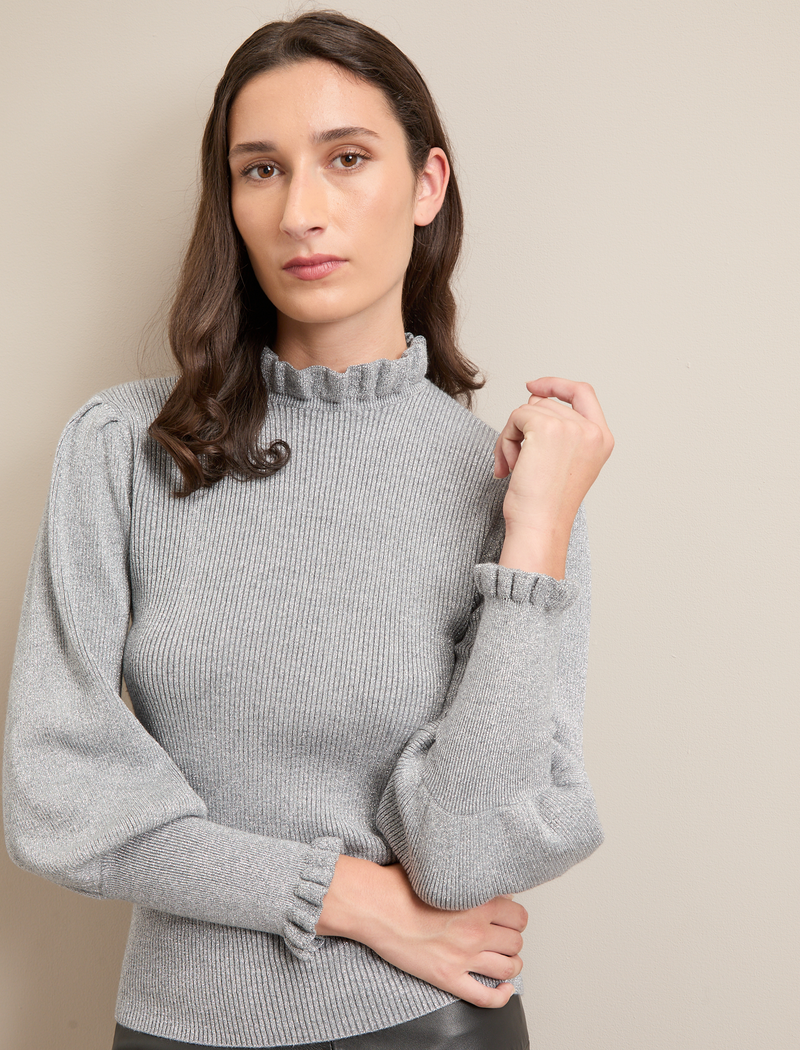 Judy Lurex Jumper - Silver