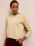 Lainey Lurex Jumper - Pale Gold