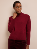 Jasper Cashmere Blend Jumper - Burgundy
