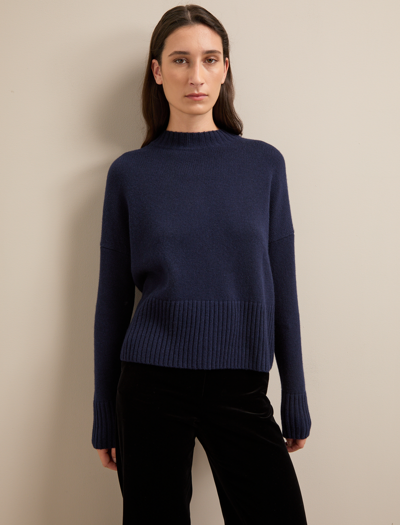 Jasper Cashmere Blend Jumper - Navy