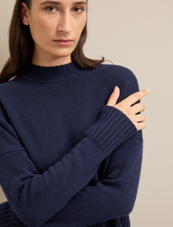 Jasper Cashmere Blend Jumper - Navy
