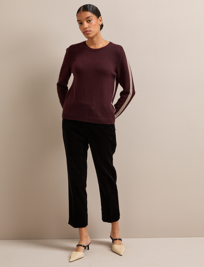 Romi Cashmere Blend Jumper - Dark Brown Taupe