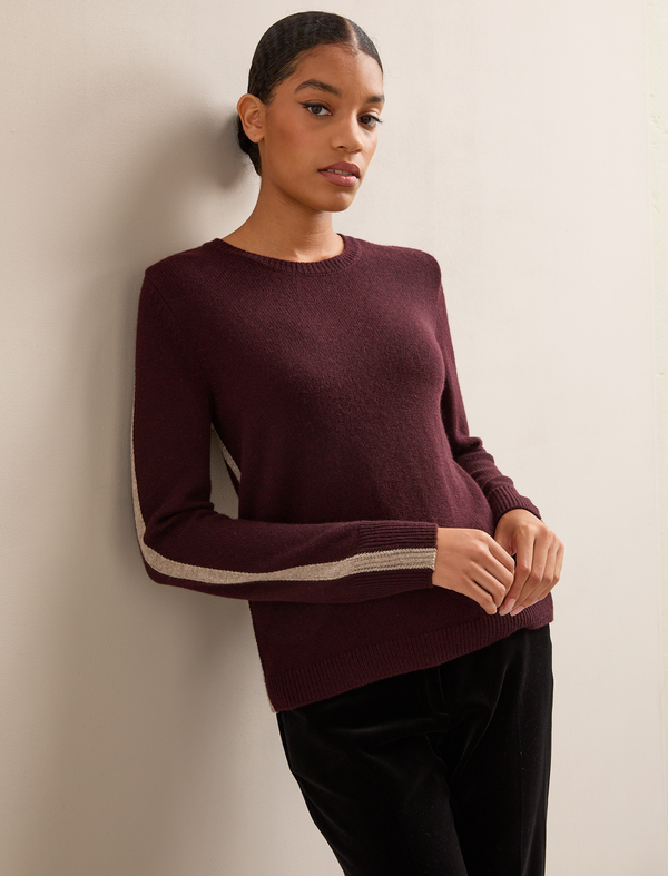 Romi Cashmere Blend Jumper - Dark Brown Taupe