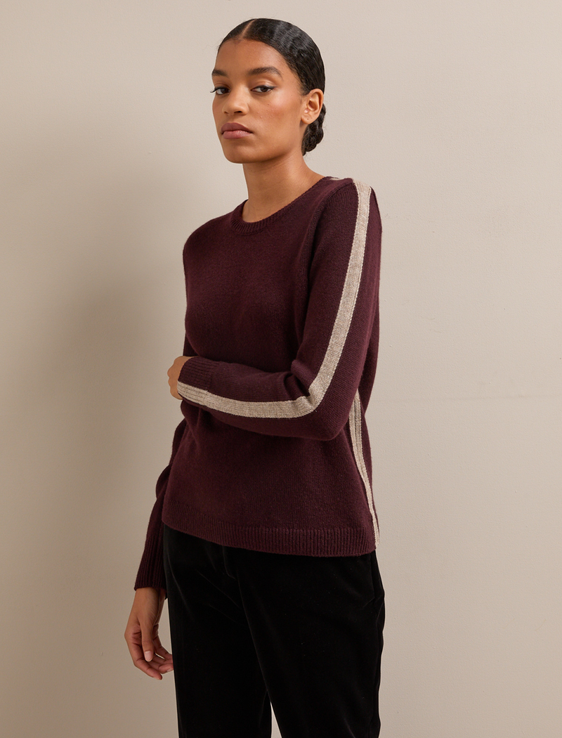 Romi Cashmere Blend Jumper - Dark Brown Taupe