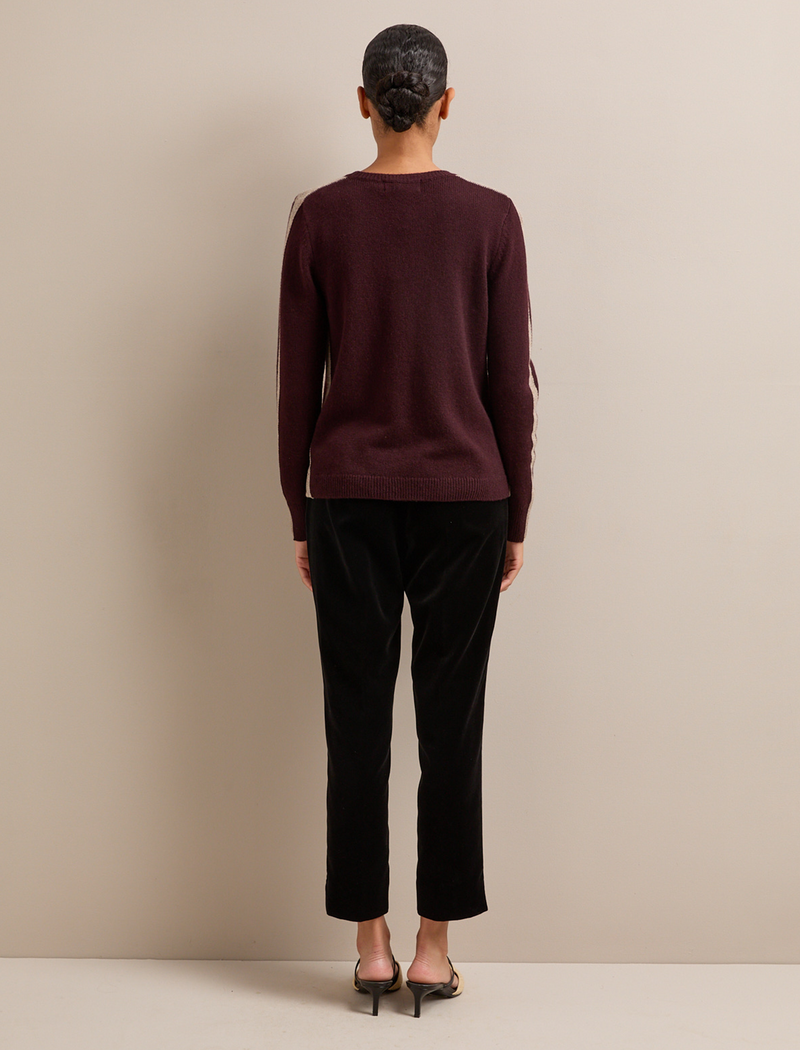 Romi Cashmere Blend Jumper - Dark Brown Taupe