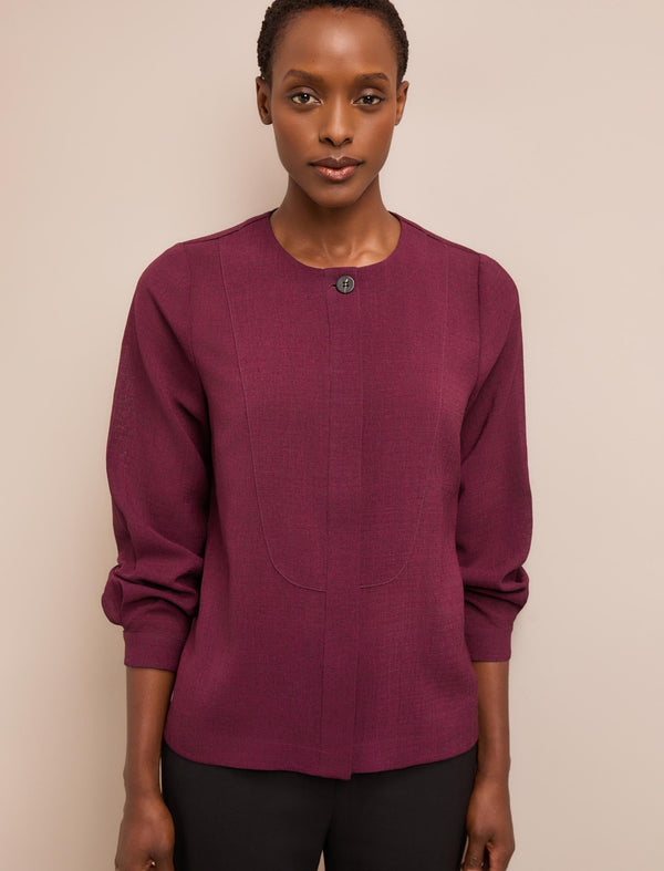 Etta Techni Voile Shirt - Plum