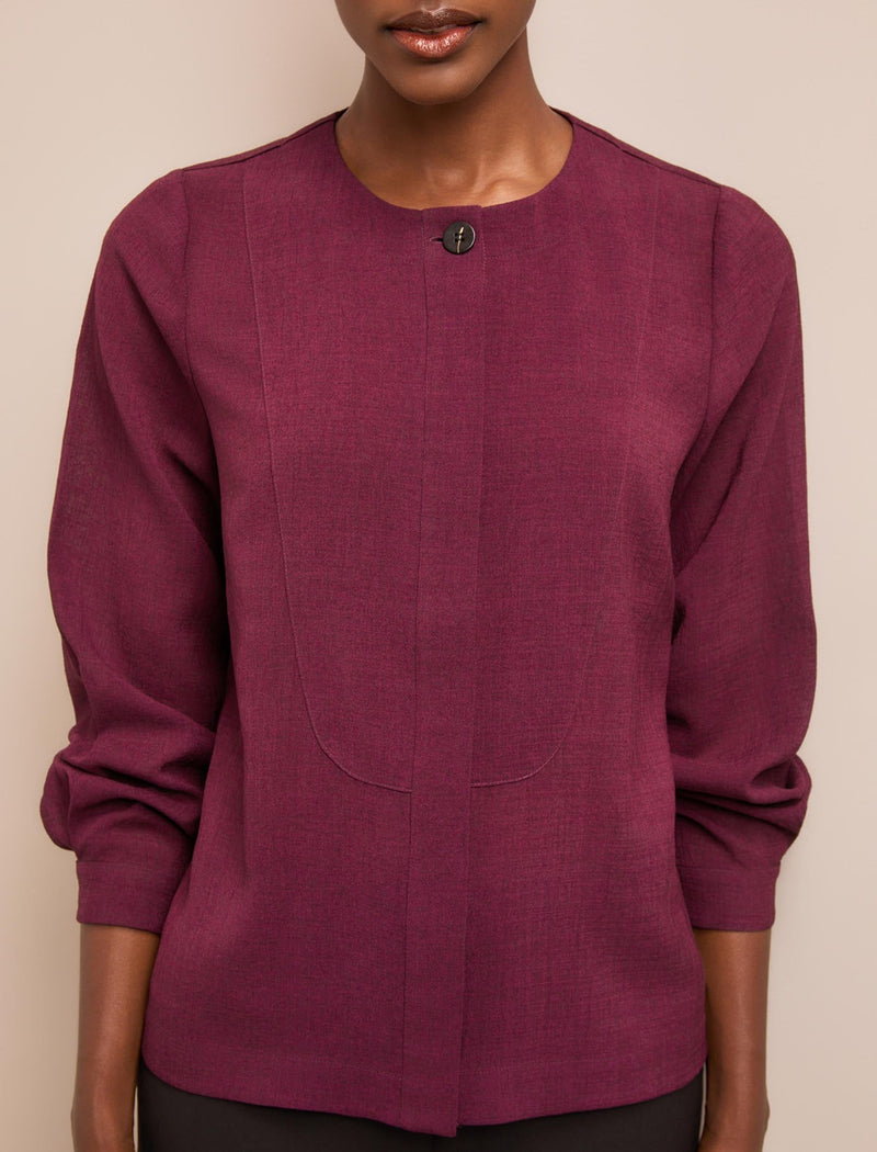 Etta Techni Voile Shirt - Plum