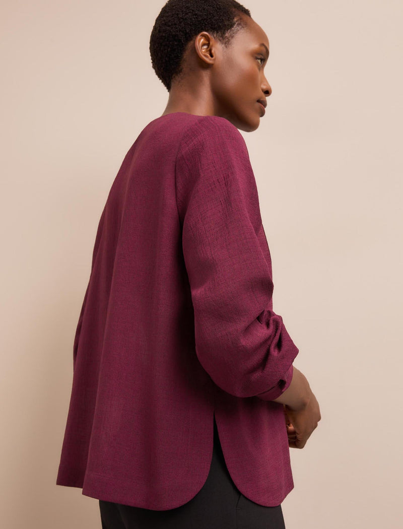 Etta Techni Voile Shirt - Plum