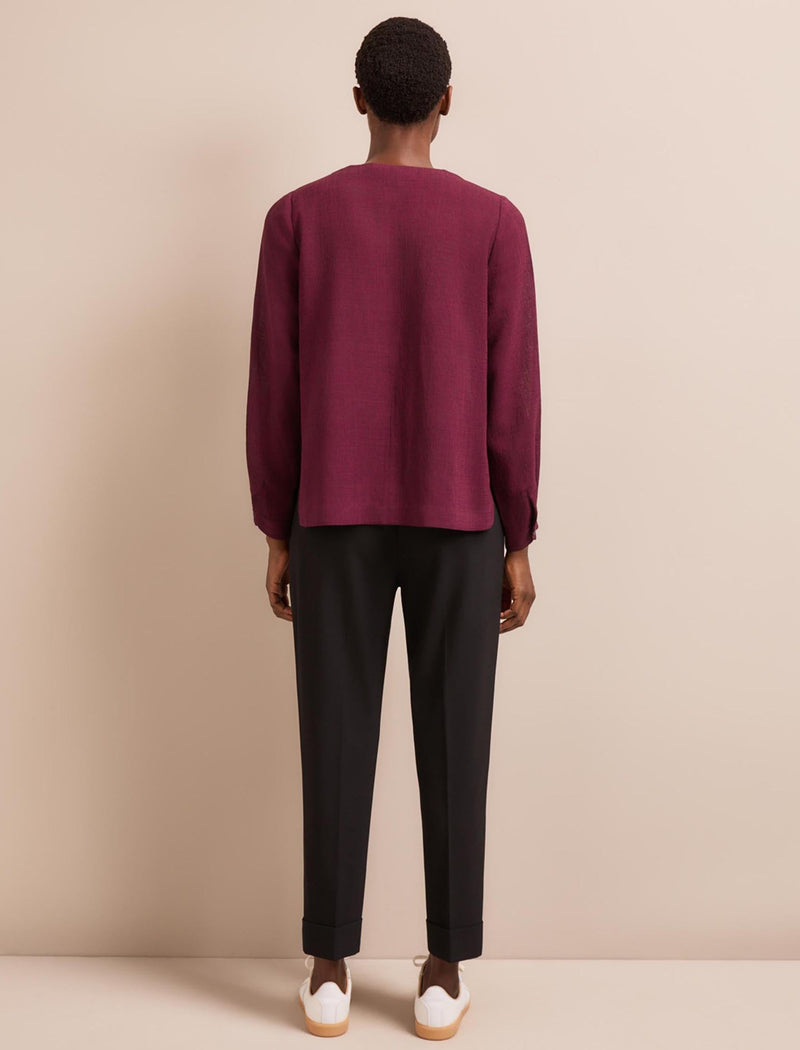 Etta Techni Voile Shirt - Plum