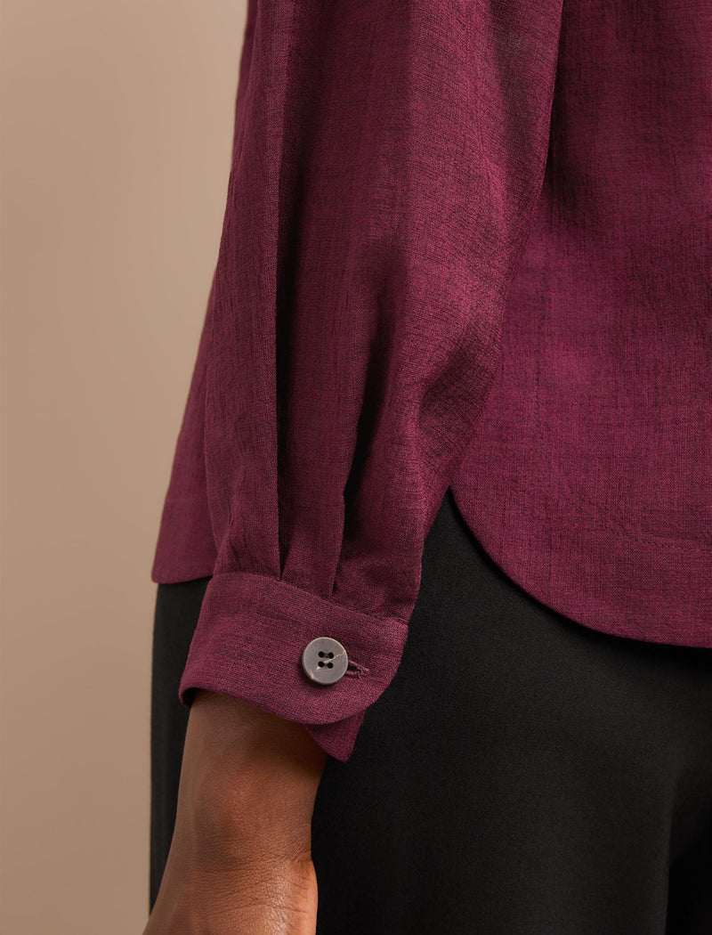 Etta Techni Voile Shirt - Plum