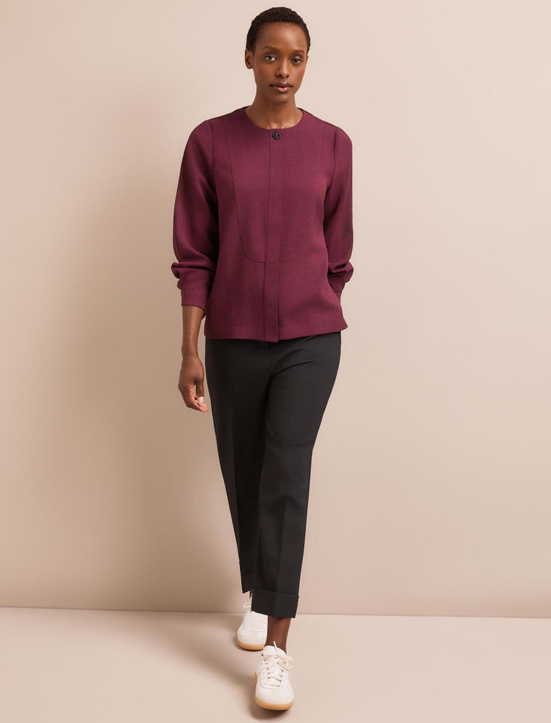 Etta Techni Voile Shirt - Plum