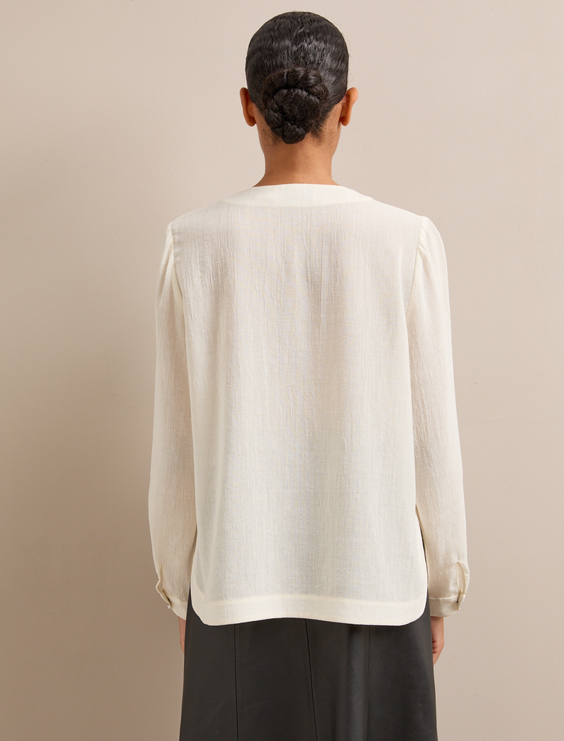Etta Techni Voile Shirt - Cream