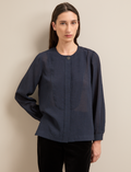 Etta Techni Voile Shirt - Navy