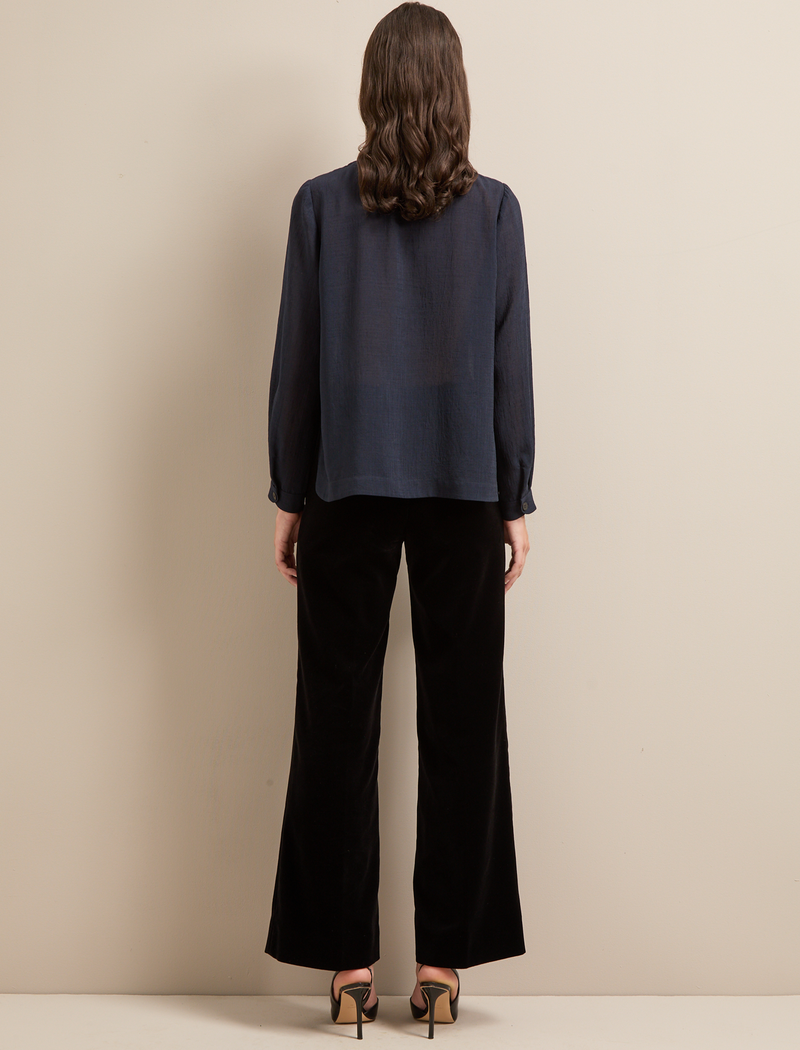 Etta Techni Voile Shirt - Navy