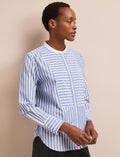 Sefton Cotton Shirt - Blue White Stripe