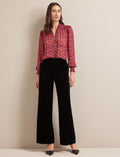 Taylor Velvet Wide Leg Trouser - Black
