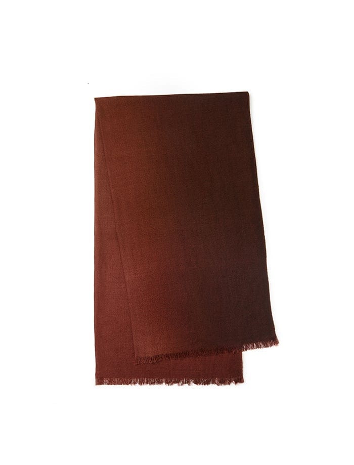 Sidney Wool Scarf - Rust Ombre